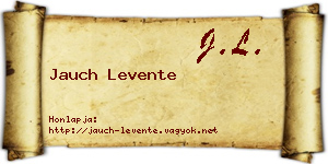 Jauch Levente névjegykártya
