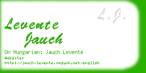 levente jauch business card